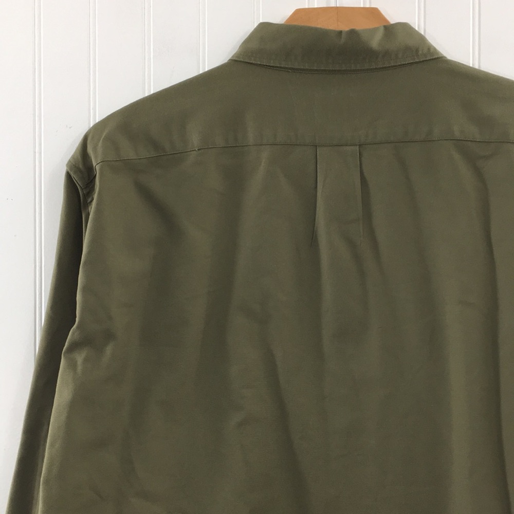 J. Crew All Cotton Oxford Green Classic Button Down Shirt Mens XL Long Sleeve - Picture 5 of 14